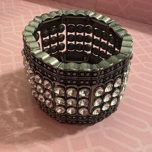 silver rhinestone bangle 🆕